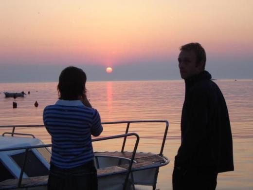 Jo and I in a Croatian sunset