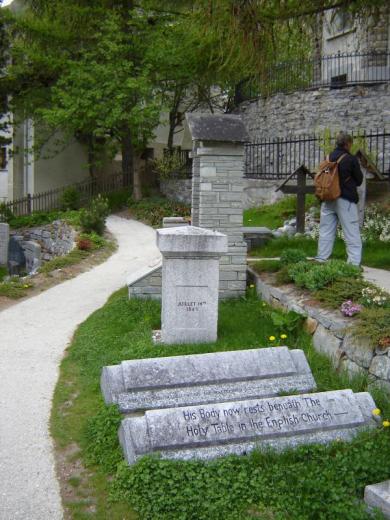 The graves of those killed during the first descent of the Matterhorn