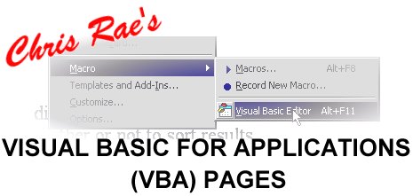Chris; Rae 's VBA Pages