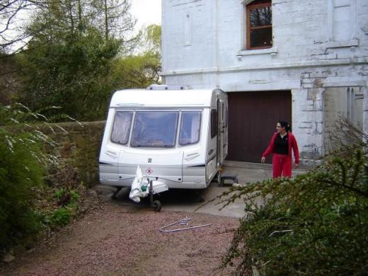 Camped outside parents'